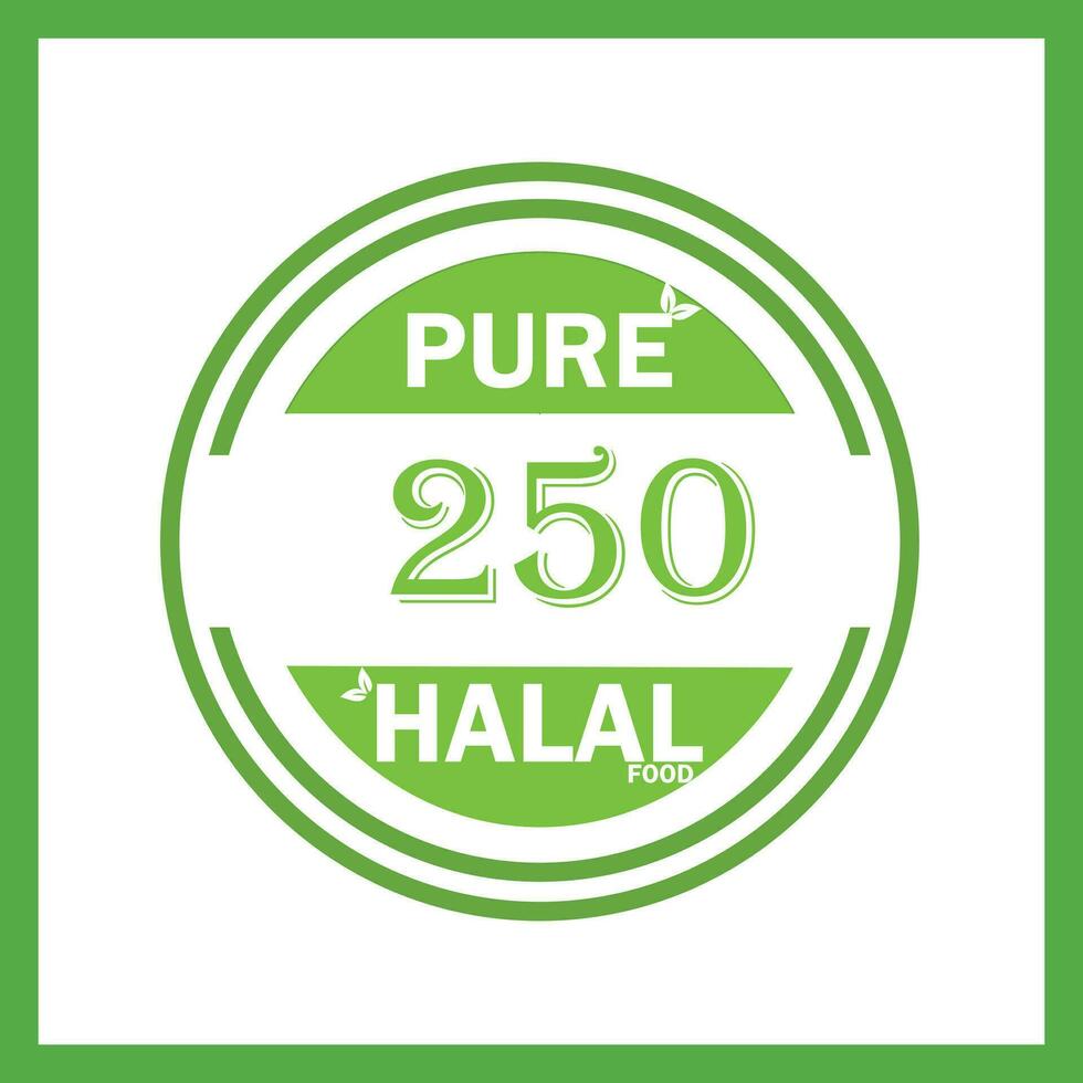 diseño con halal hoja diseño 250 vector