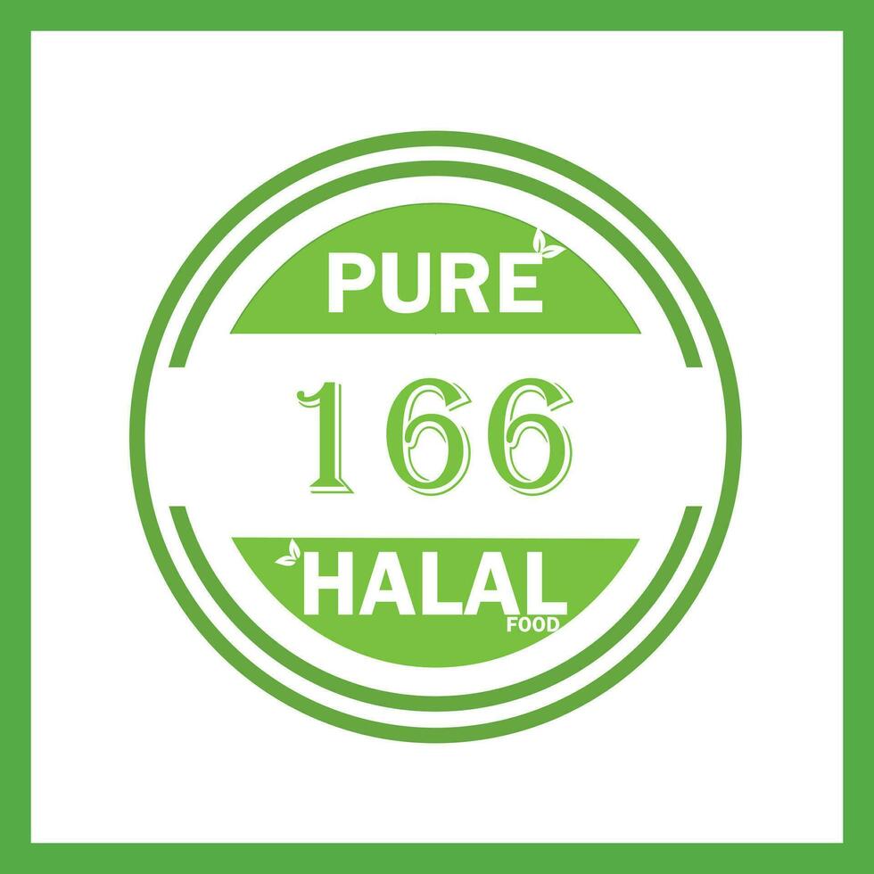 design with halal leaf design 166 vector