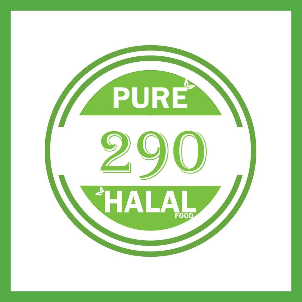 design with halal leaf design 290 vector