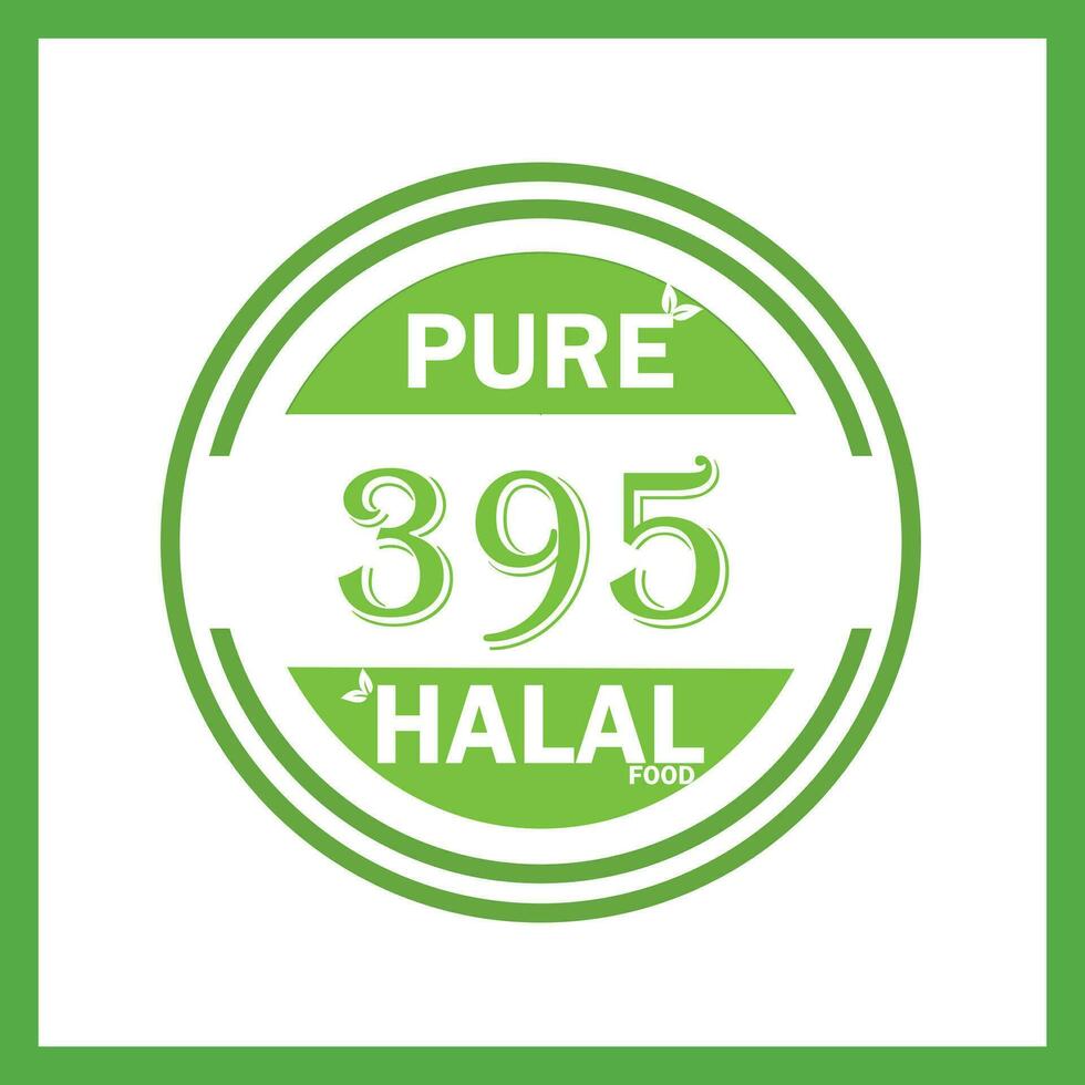 diseño con halal hoja diseño 395 vector