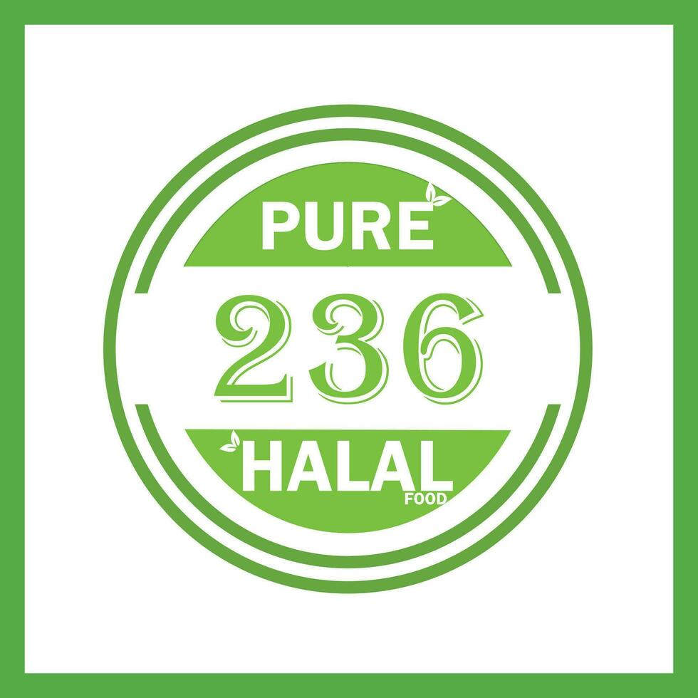 design with halal leaf design 236 vector