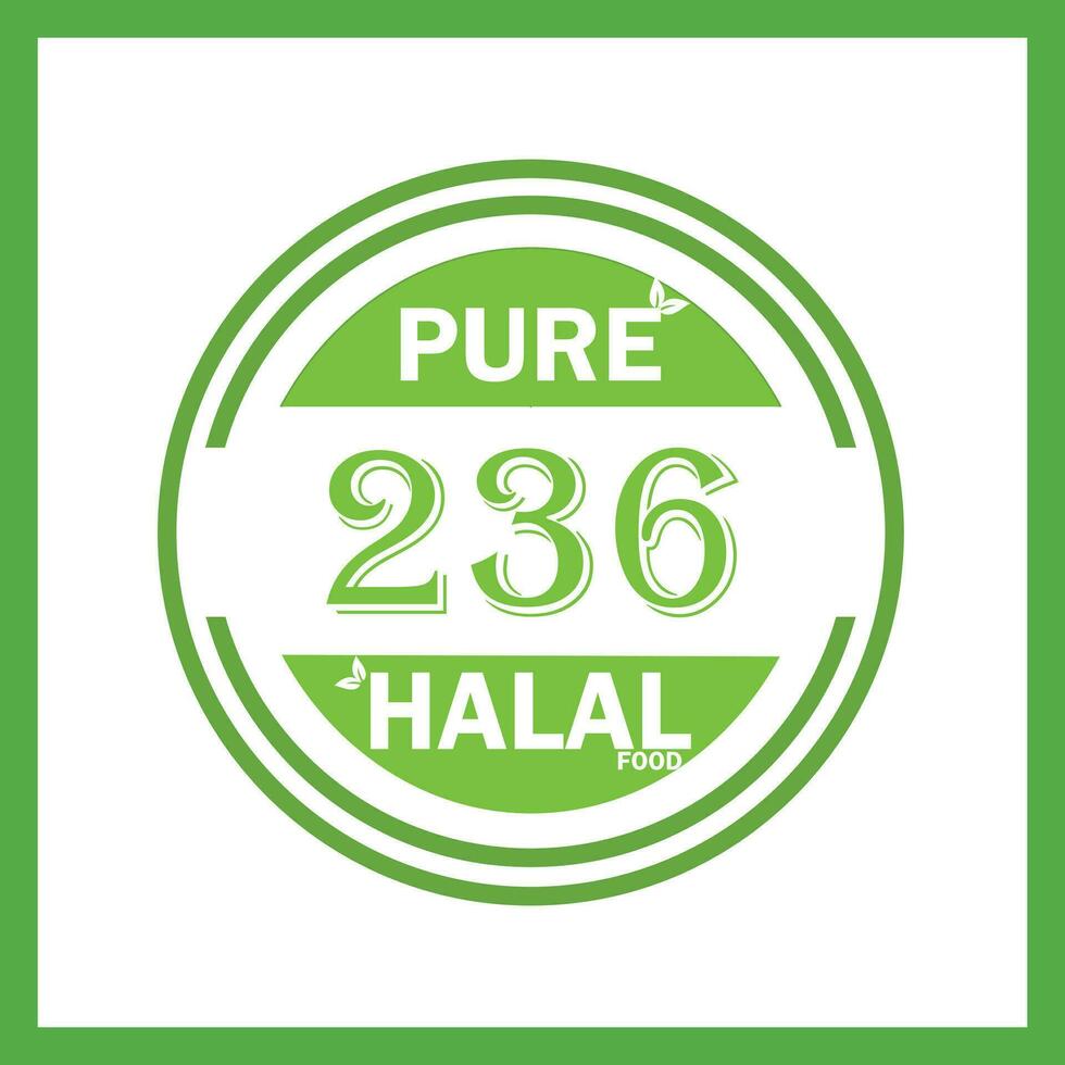 design with halal leaf design 236 vector