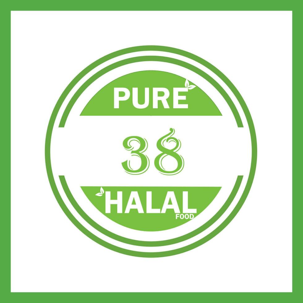 diseño con halal hoja diseño 38 vector