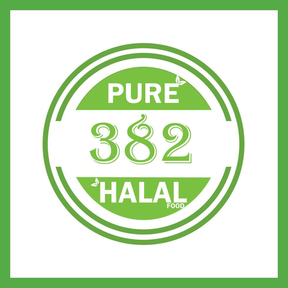 diseño con halal hoja diseño 382 vector