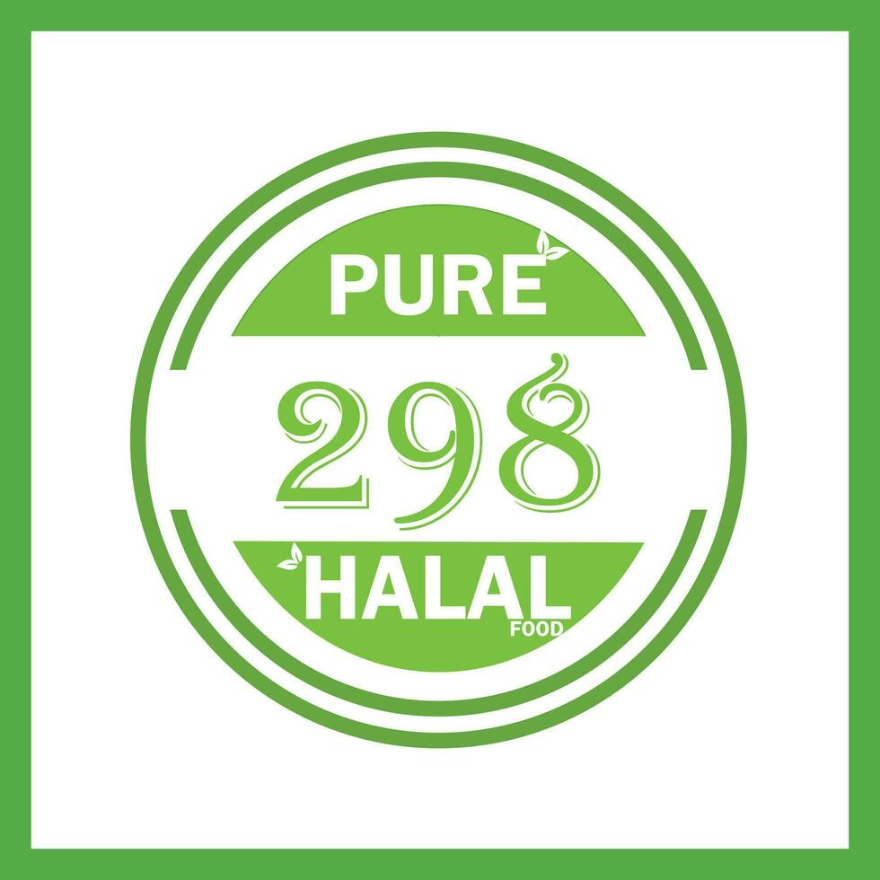 diseño con halal hoja diseño 298 vector