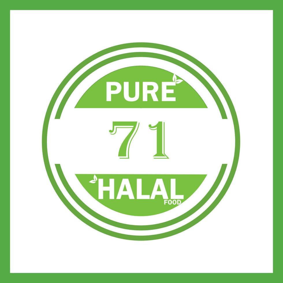 design with halal leaf design 71 vector