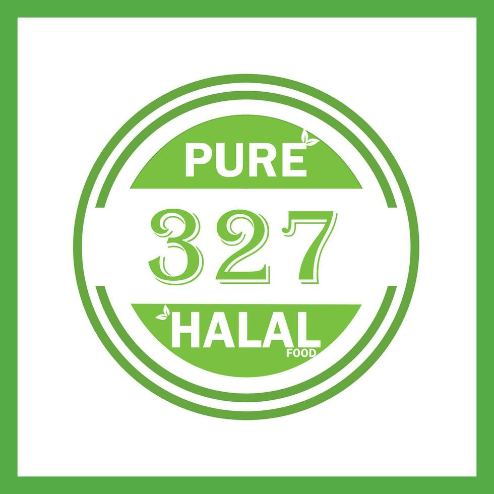 diseño con halal hoja diseño 327 vector