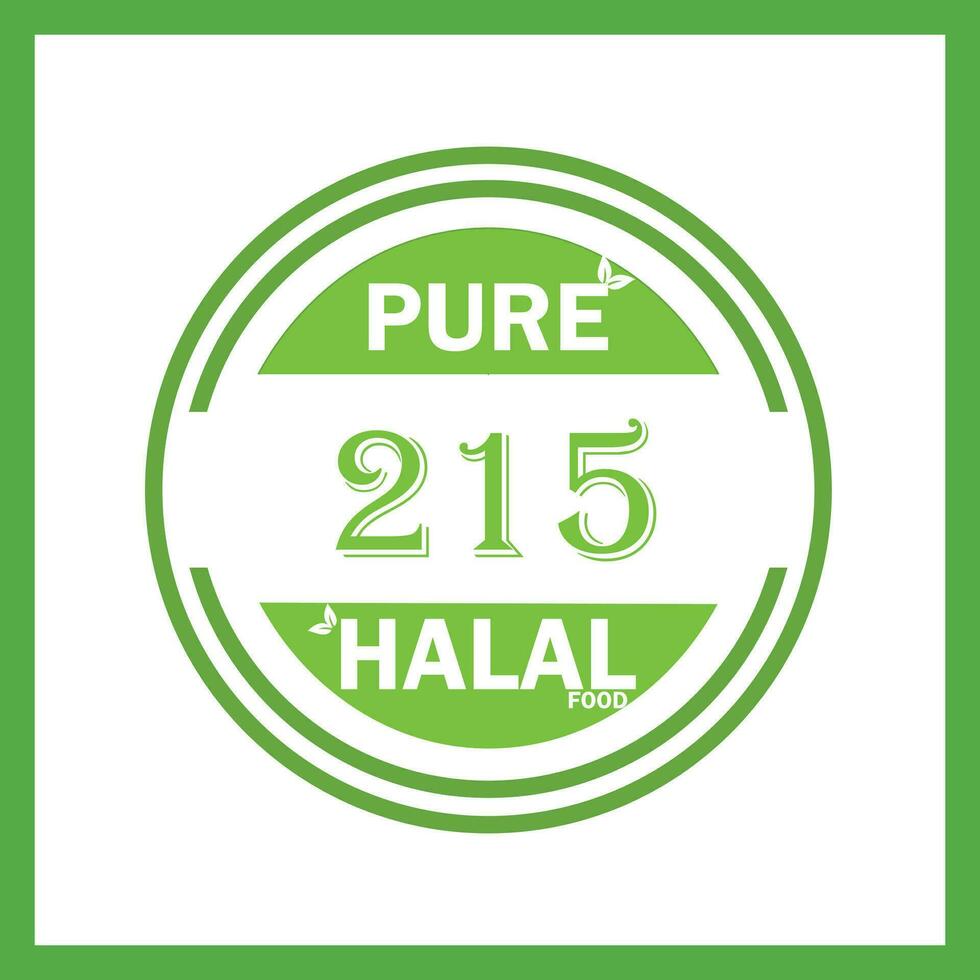 design with halal leaf design 215 vector