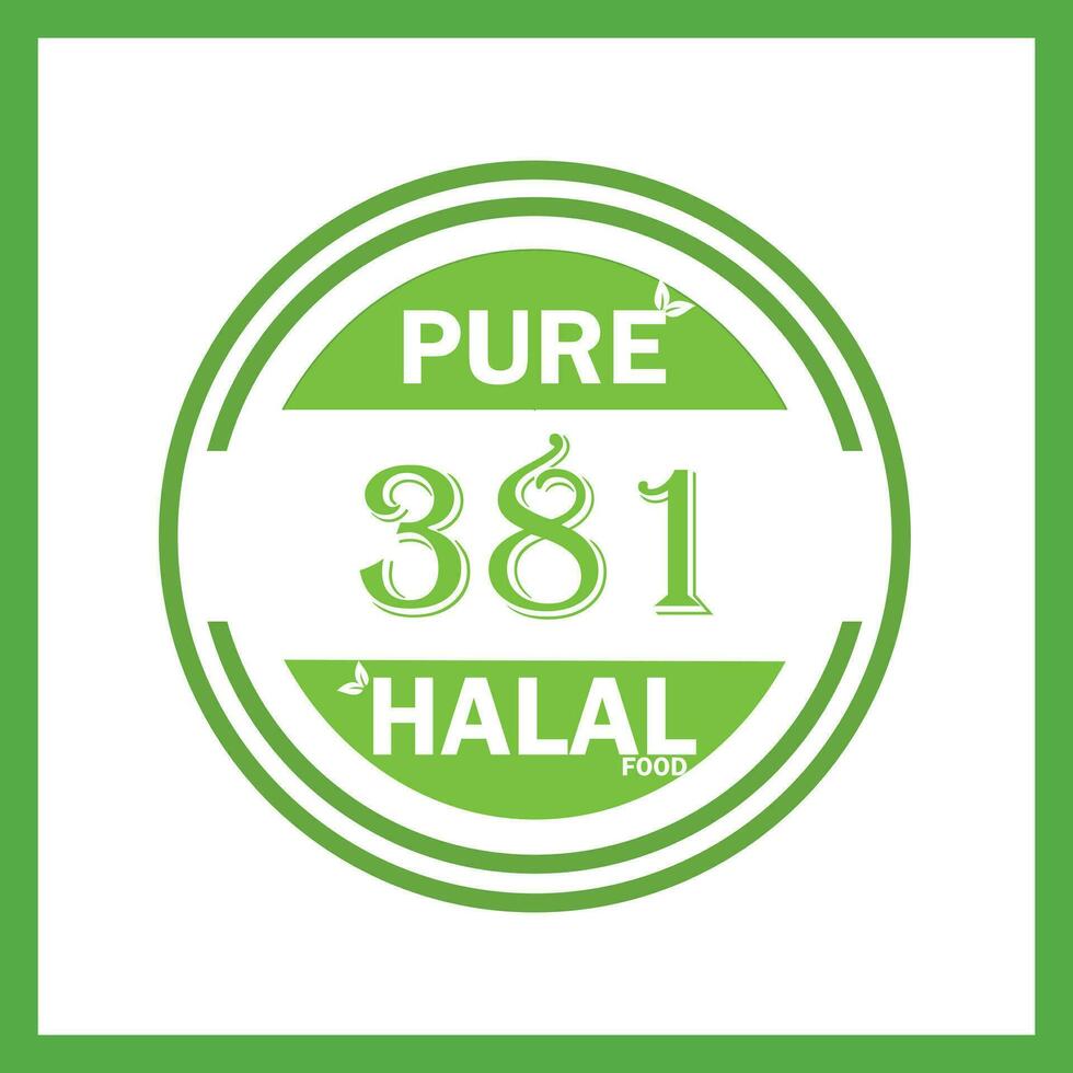 diseño con halal hoja diseño 381 vector