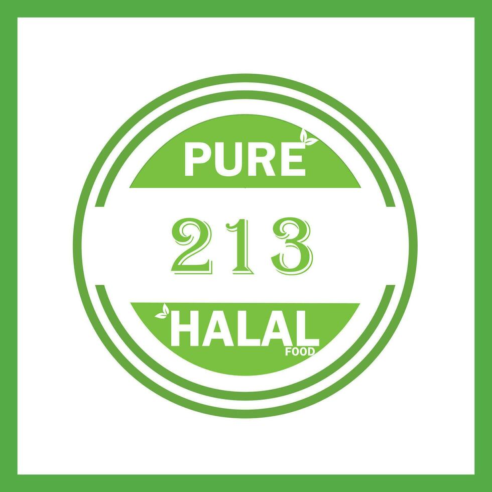 design with halal leaf design 213 vector