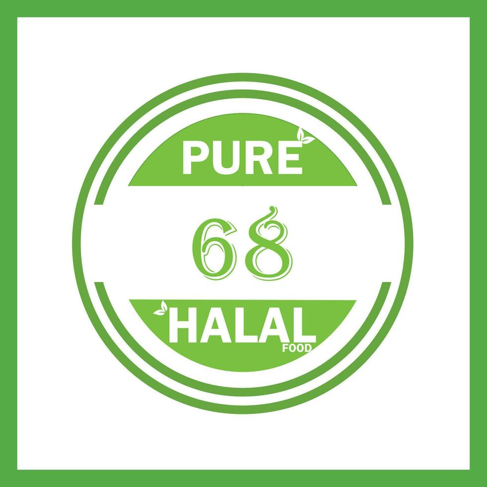 design with halal leaf design 68 vector