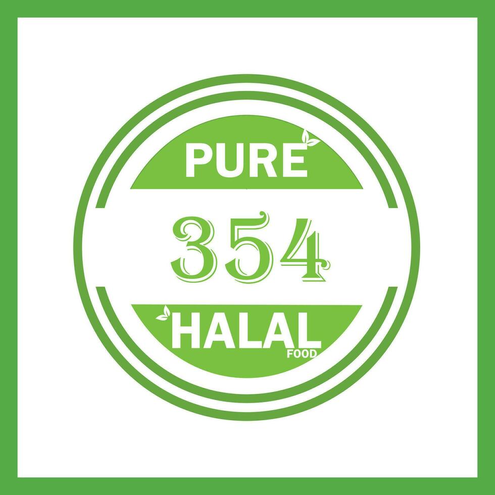 diseño con halal hoja diseño 354 vector