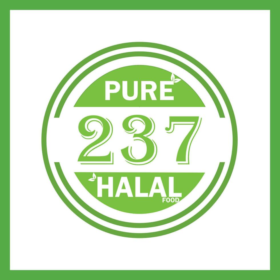 diseño con halal hoja diseño 237 vector