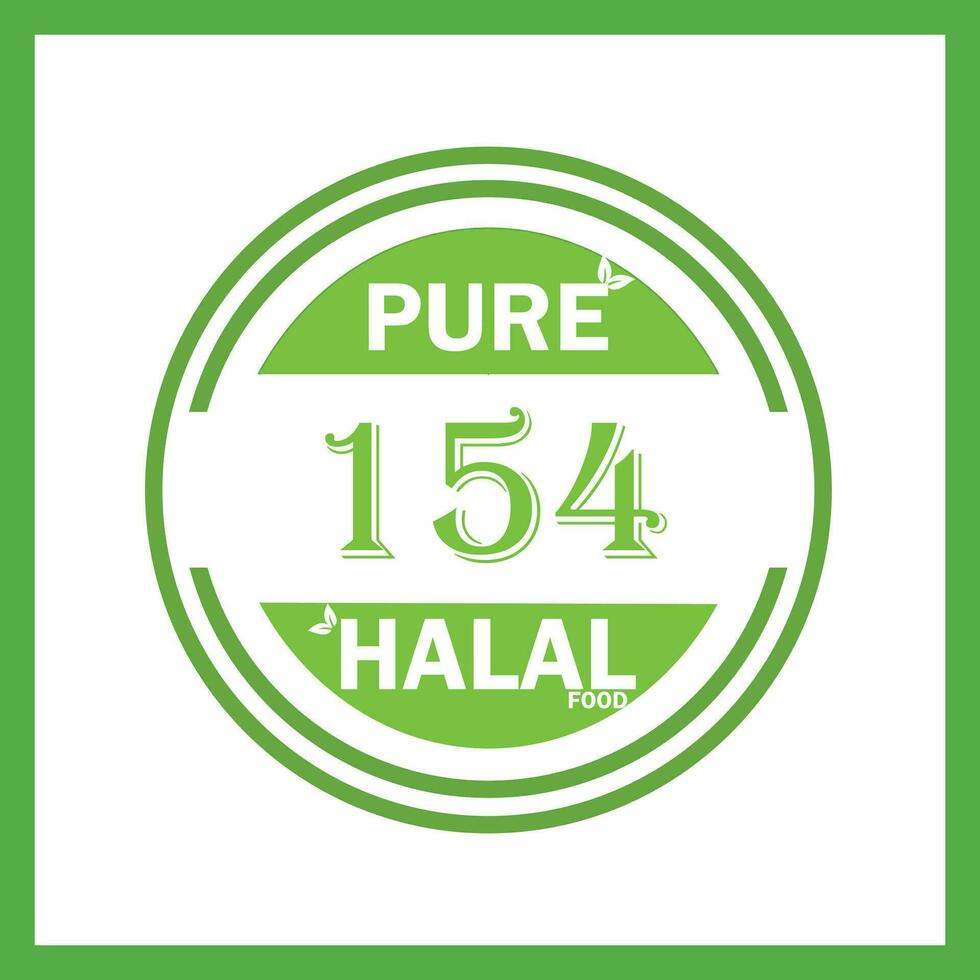 diseño con halal hoja diseño 154 vector