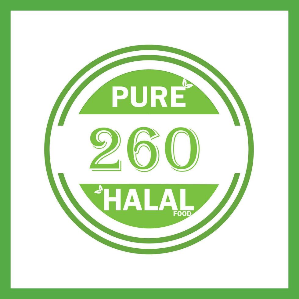 diseño con halal hoja diseño 260 vector