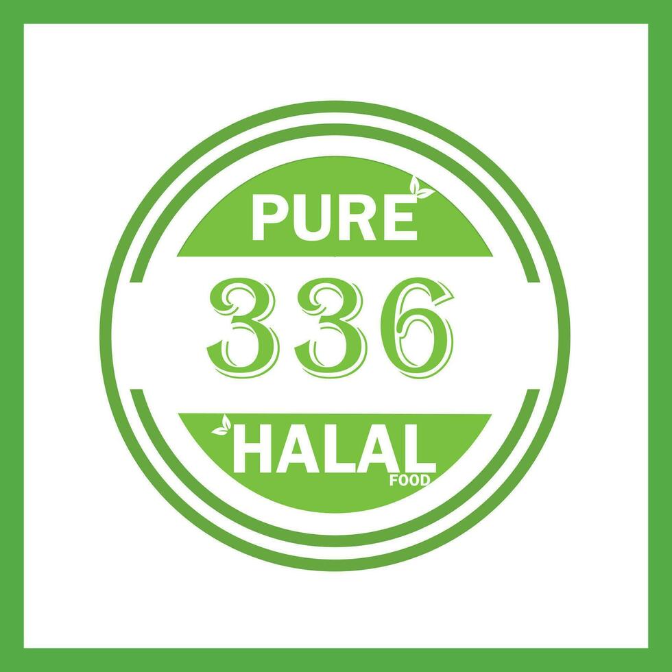 diseño con halal hoja diseño 336 vector