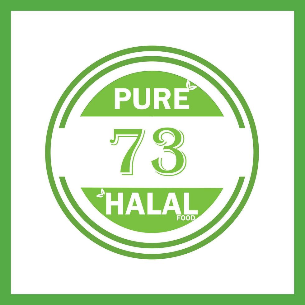 design with halal leaf design 73 vector