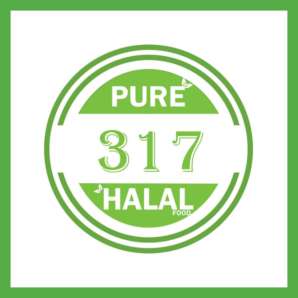 design with halal leaf design 317 vector