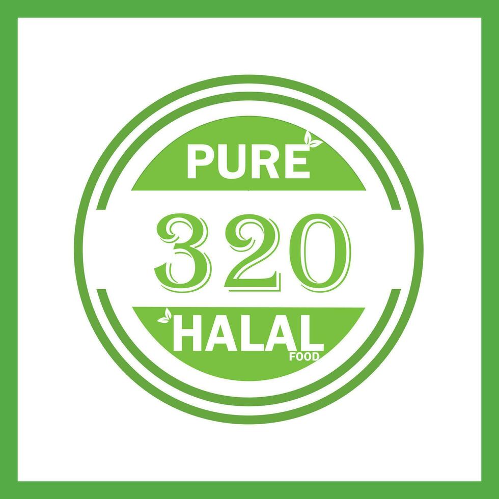 design with halal leaf design 320 vector
