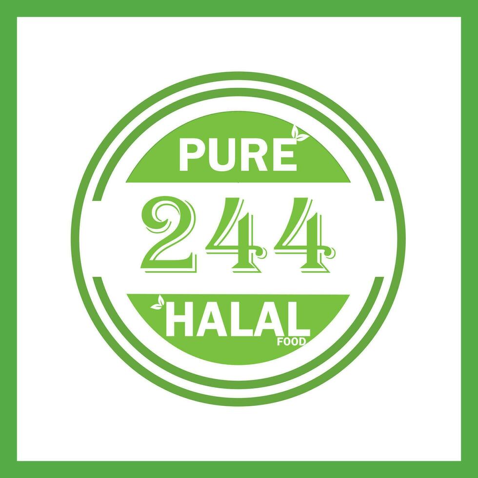 diseño con halal hoja diseño 244 vector