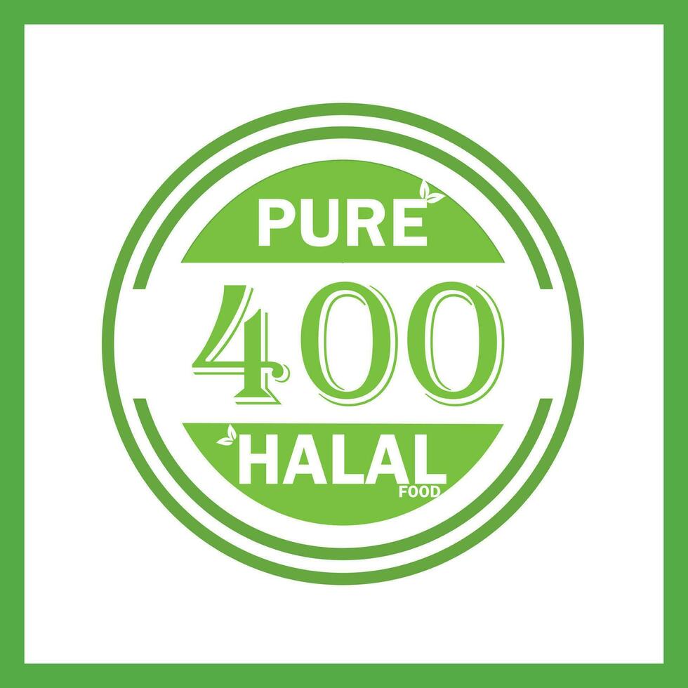 diseño con halal hoja diseño 400 vector