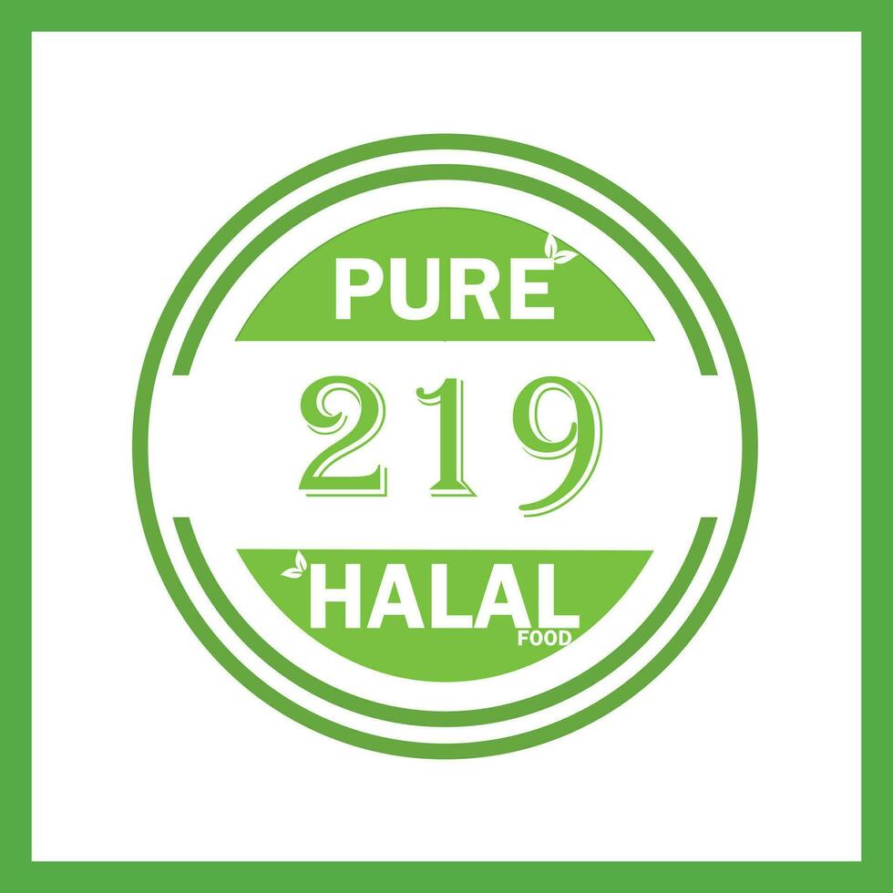 design with halal leaf design 219 vector