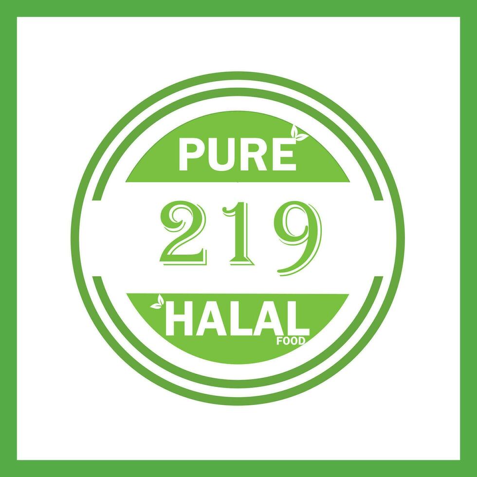 diseño con halal hoja diseño 219 vector