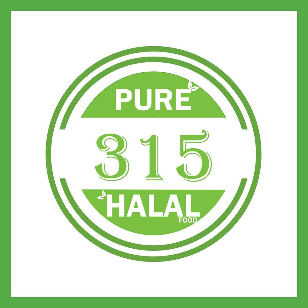 design with halal leaf design 315 vector