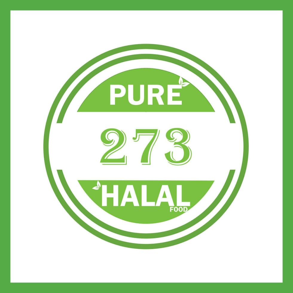 design with halal leaf design 273 vector