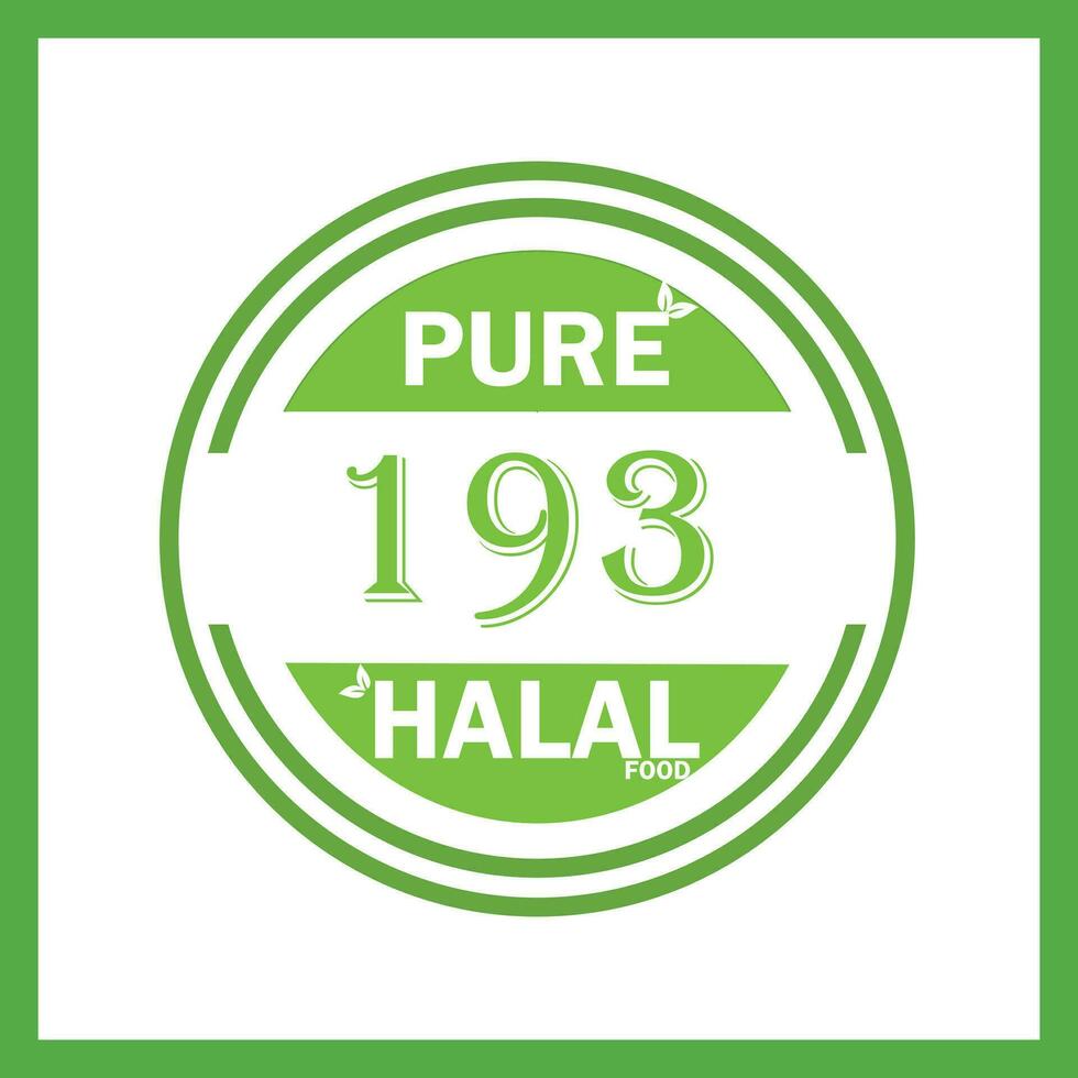 design with halal leaf design 193 vector