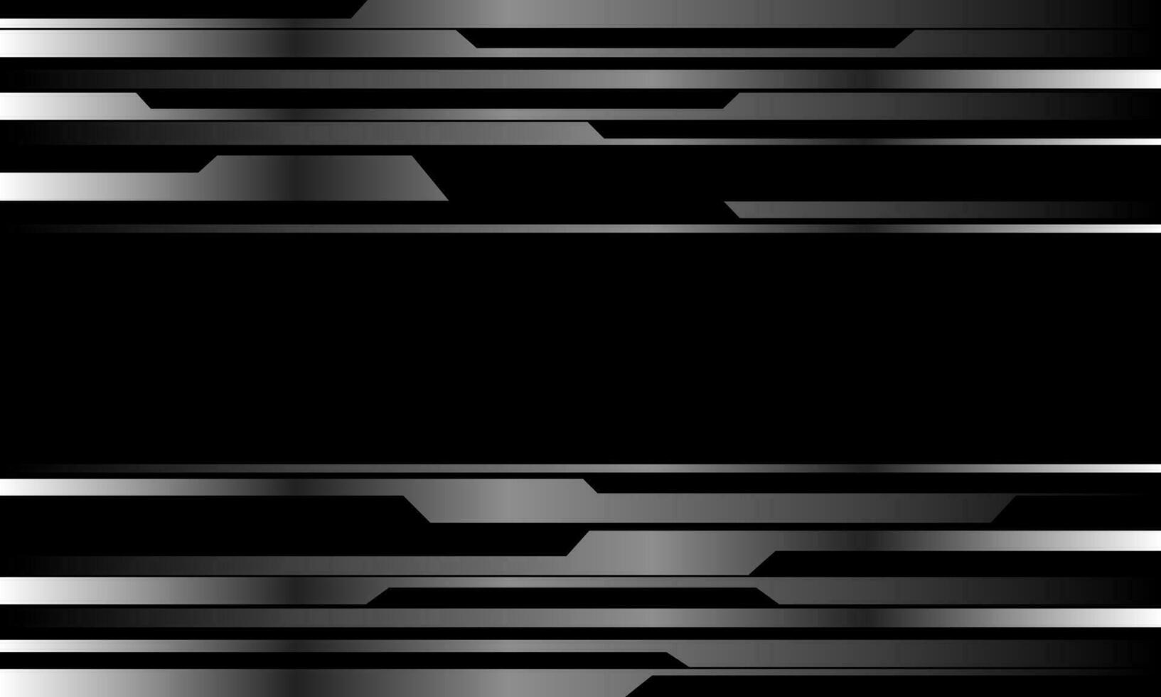 Abstract silver black cyber geometric design modern luxury futuristic background vector