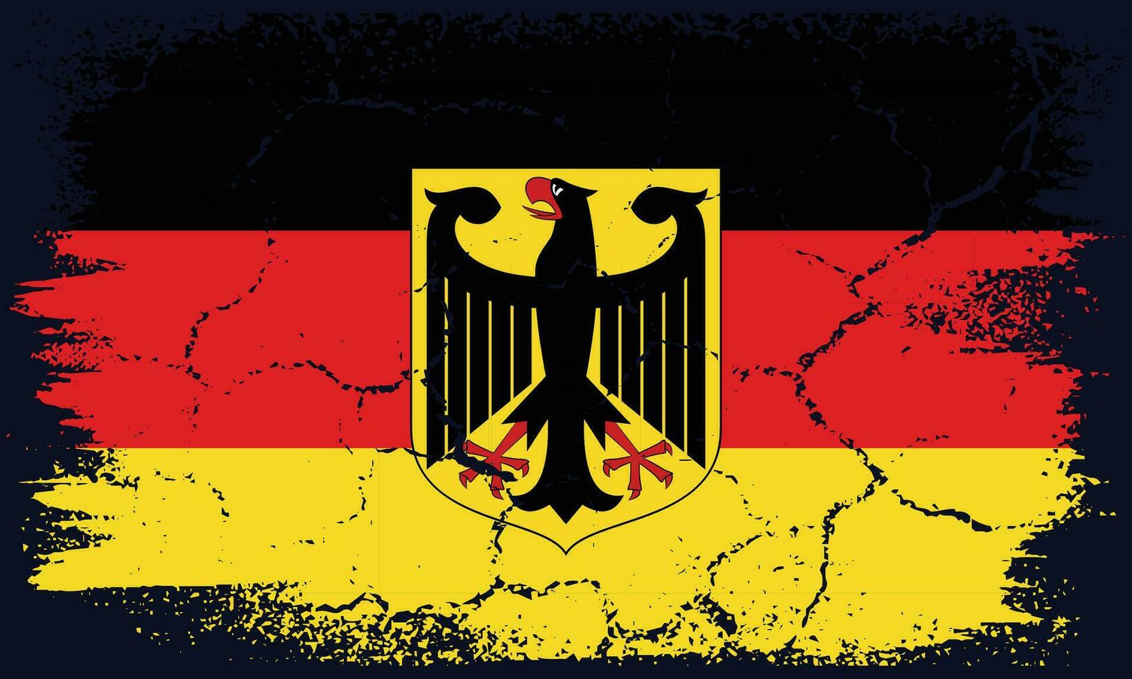 Free Vector Flat Design Grunge Germany Flag Background