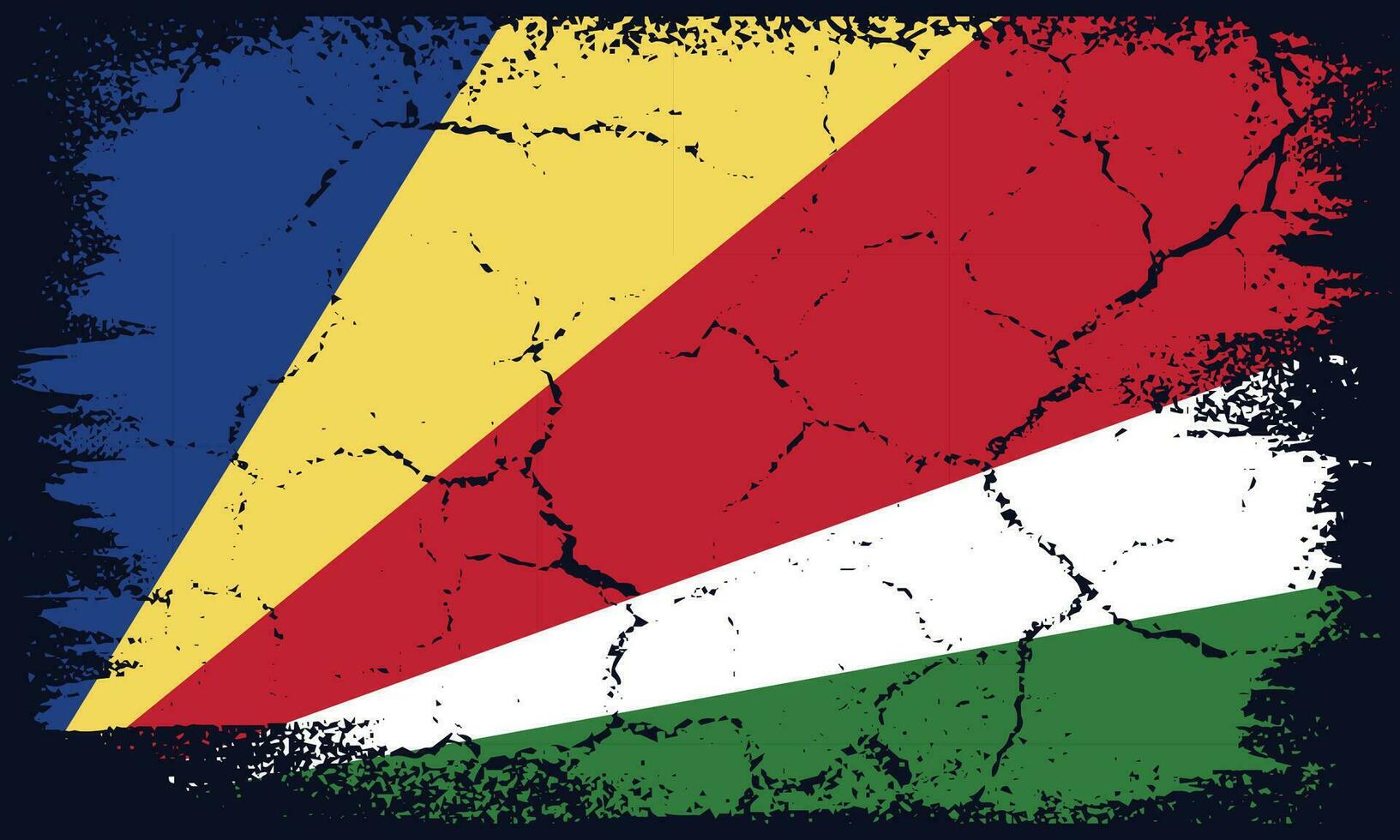Free Vector Flat Design Grunge Seychelles Flag Background