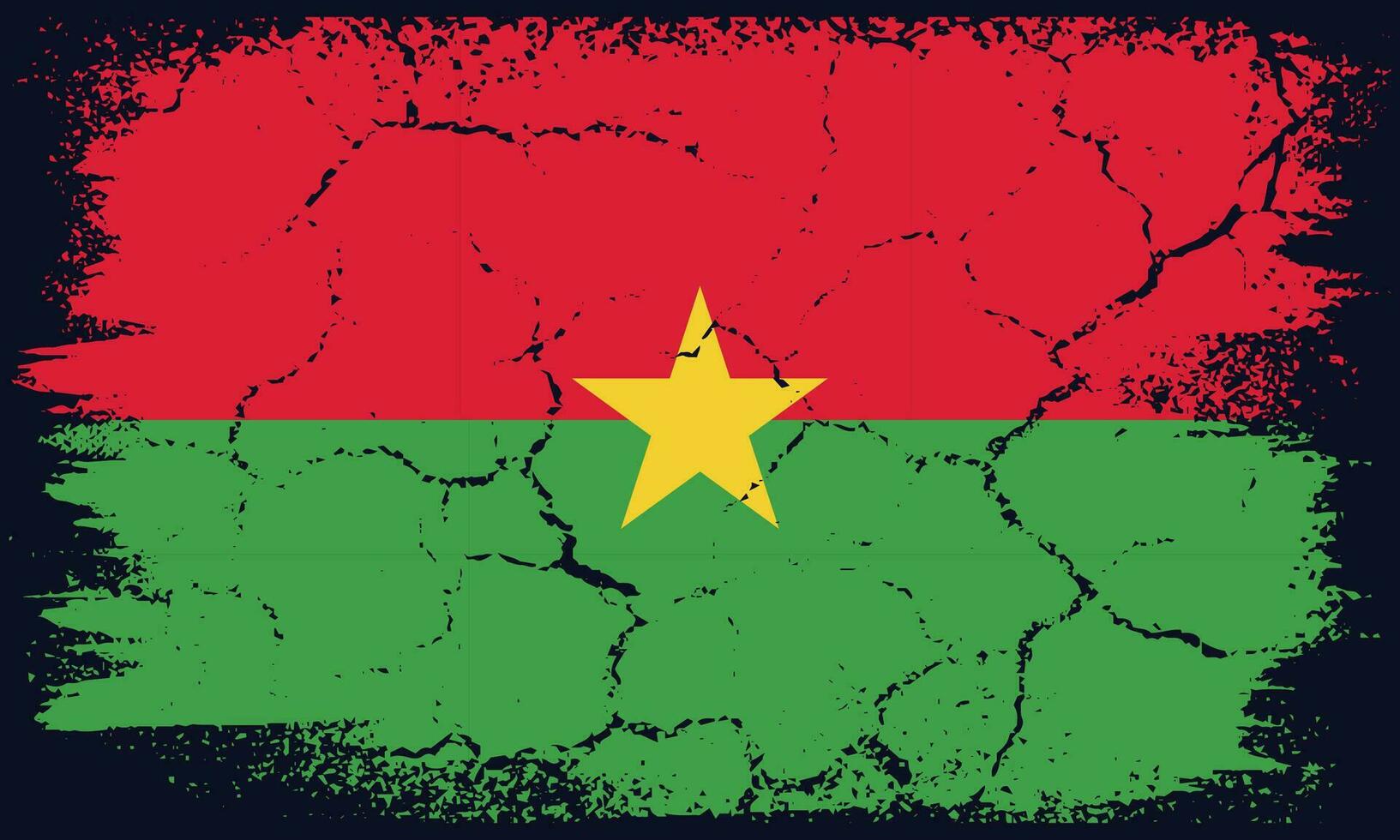 Free Vector Flat Design Grunge Burkina Faso Flag Background