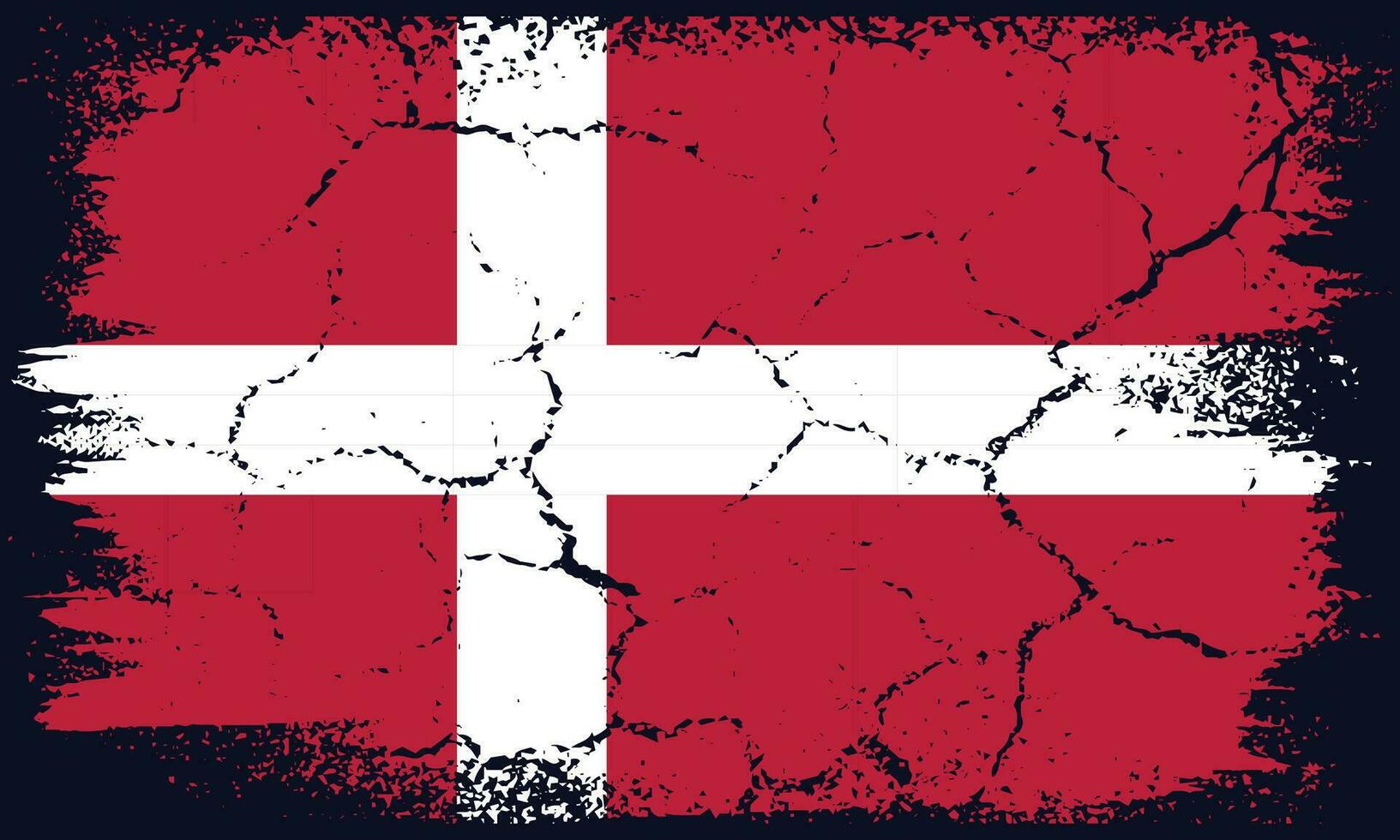 Free Vector Flat Design Grunge Denmark Flag Background