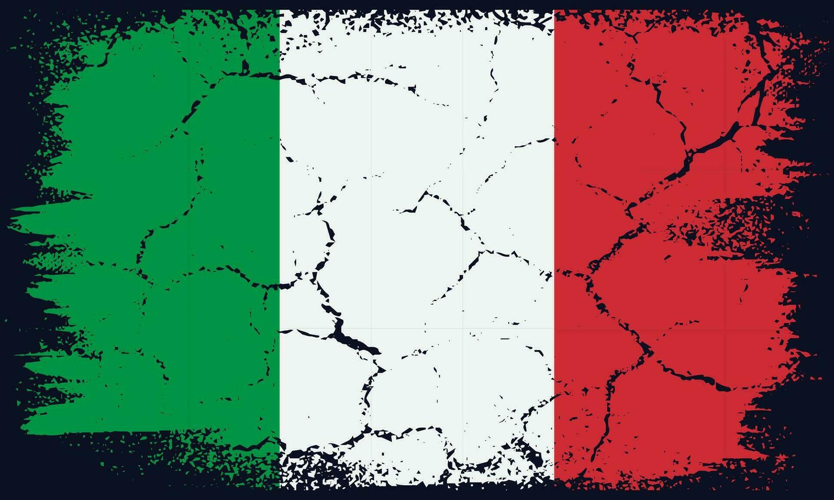 Free Vector Flat Design Grunge Italy Flag Background