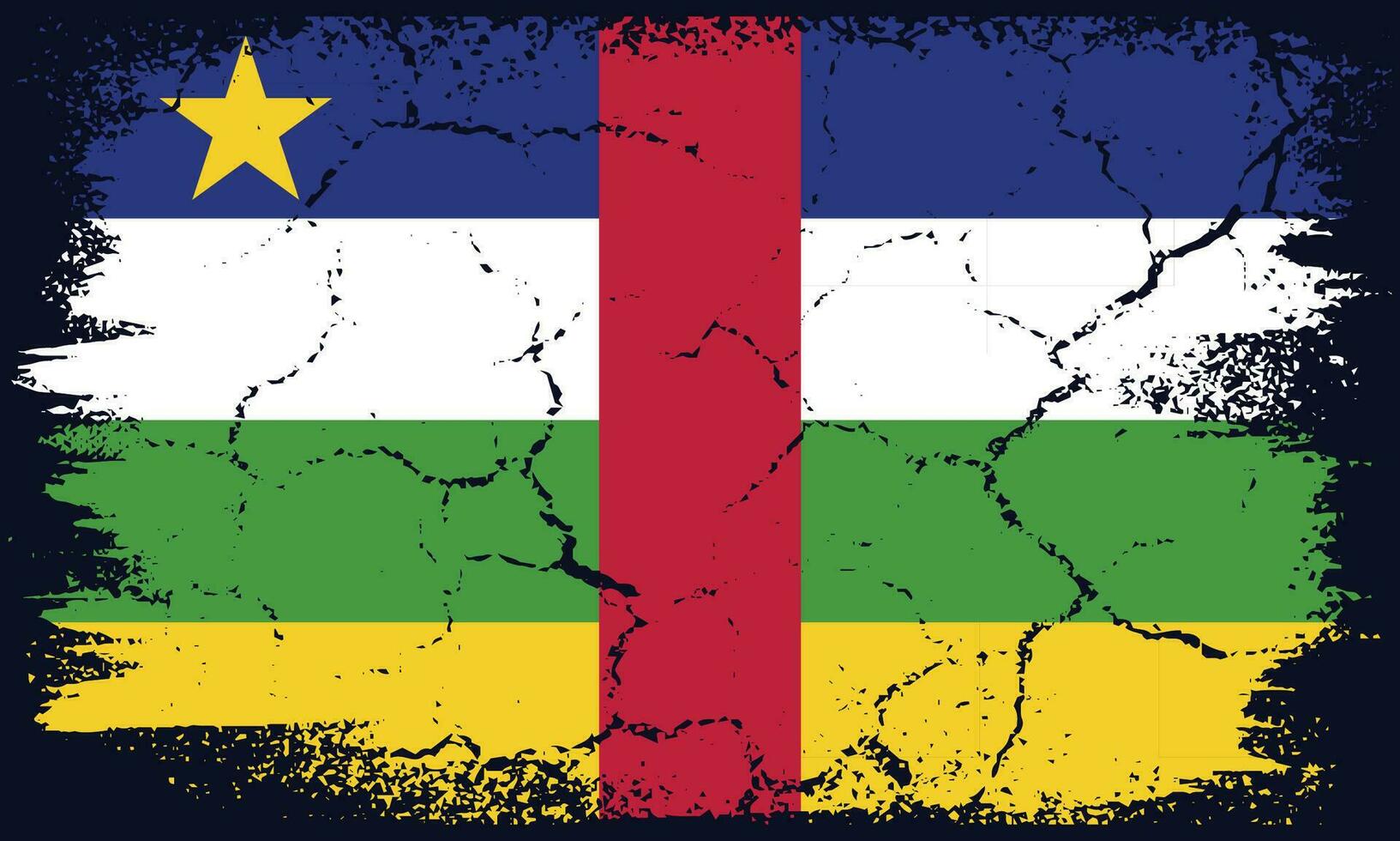 Free Vector Flat Design Grunge Central African Republic C.A.R Flag Background