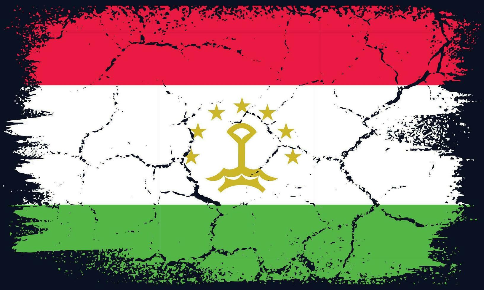 Free Vector Flat Design Grunge Tajikistan Flag Background
