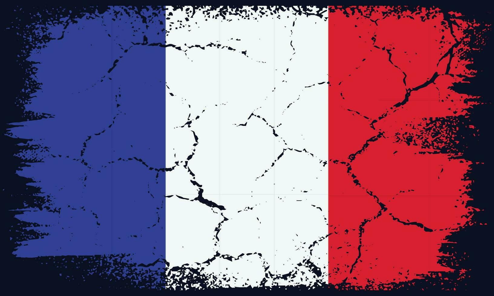 Free Vector Flat Design Grunge France Flag Background