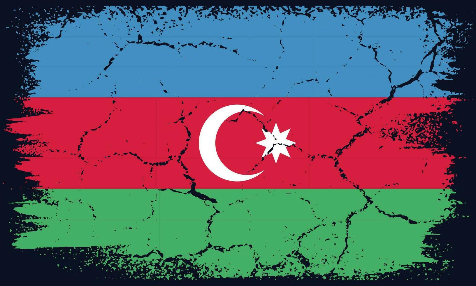 Free Vector Flat Design Grunge Azerbaijan Flag Background