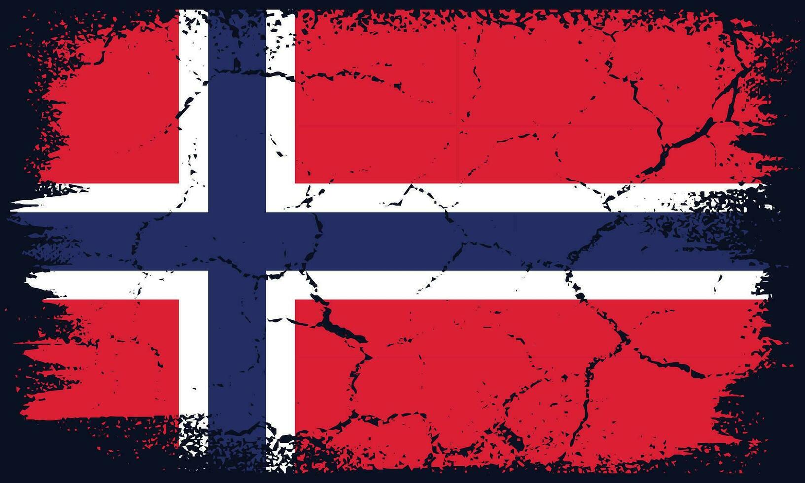 Free Vector Flat Design Grunge Norway Flag Background