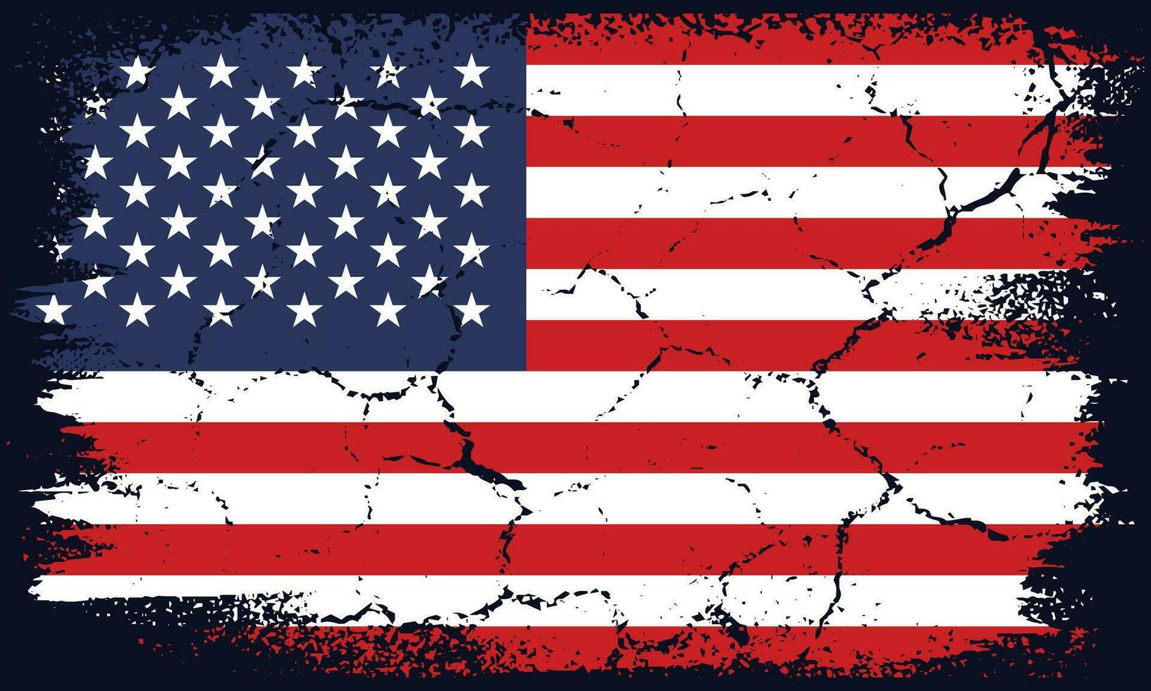 Free Vector Flat Design Grunge United States of America U.S.A Flag Background