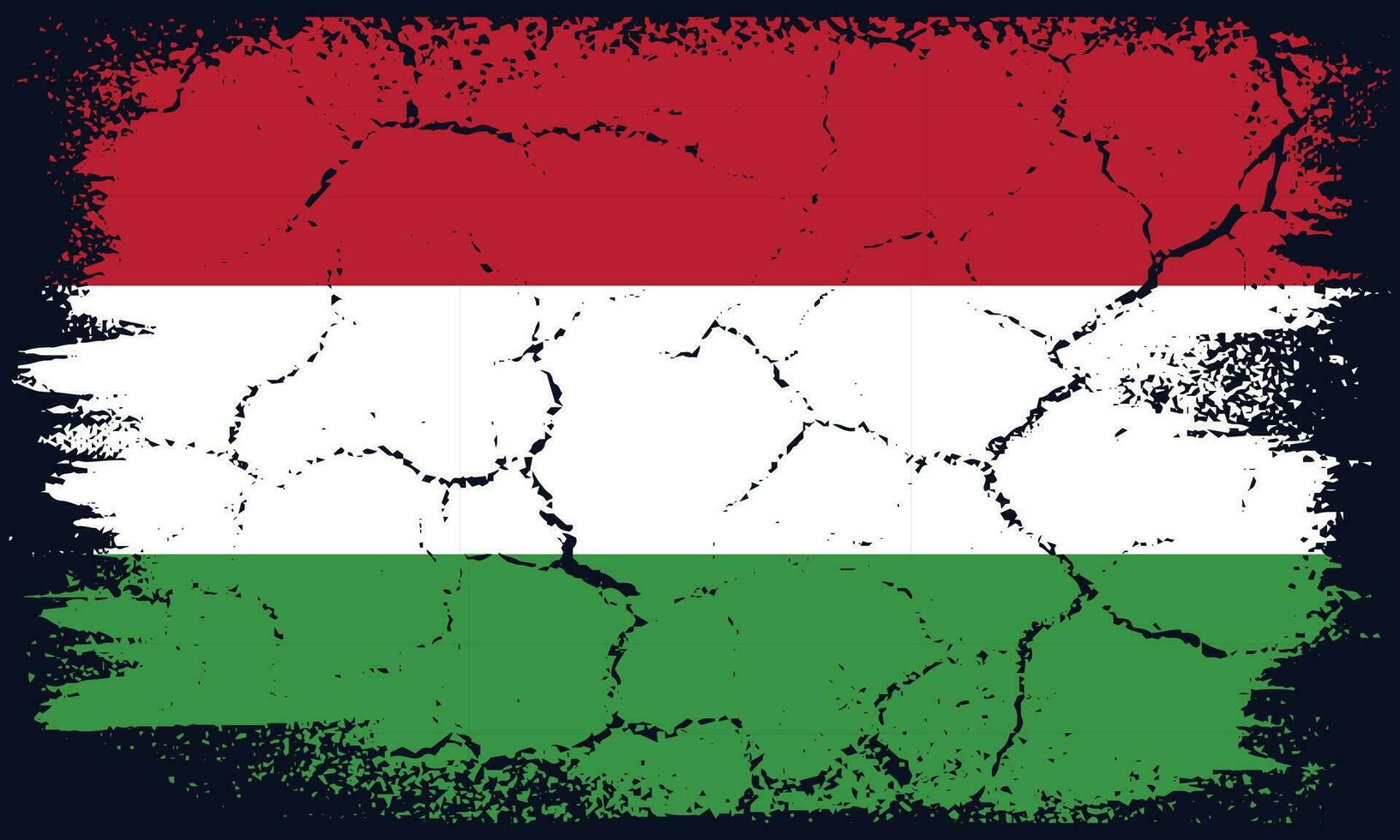 Free Vector Flat Design Grunge Hungary Flag Background