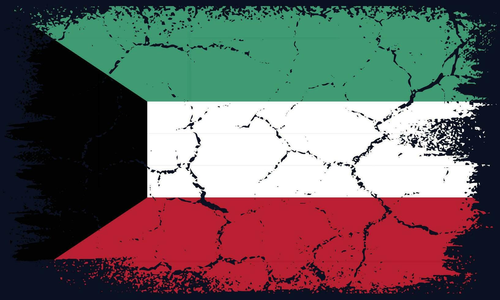 Free Vector Flat Design Grunge Kuwait Flag Background