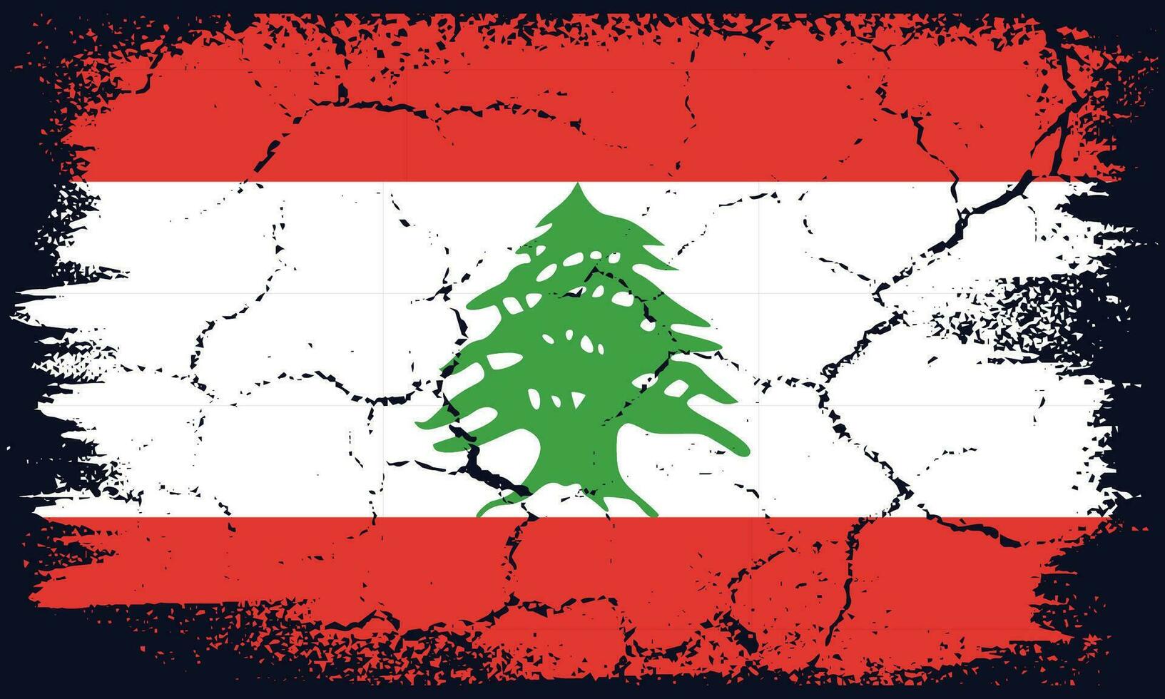 Free Vector Flat Design Grunge Lebanon Flag Background