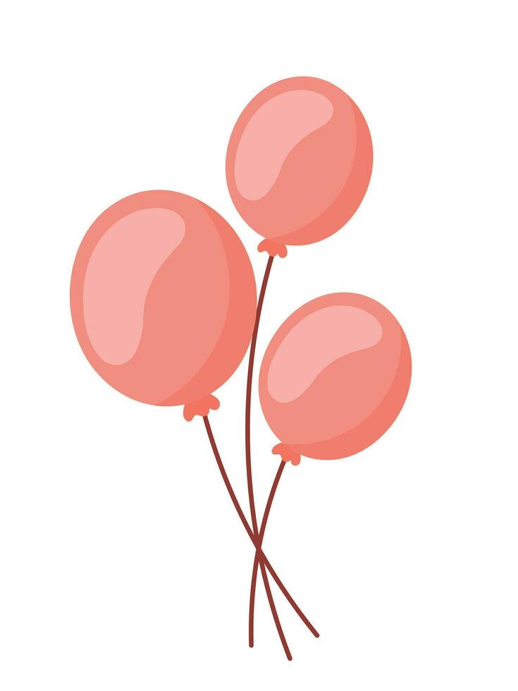 Aesthetic Soft Pink Pastel Balloon Editable Color vector