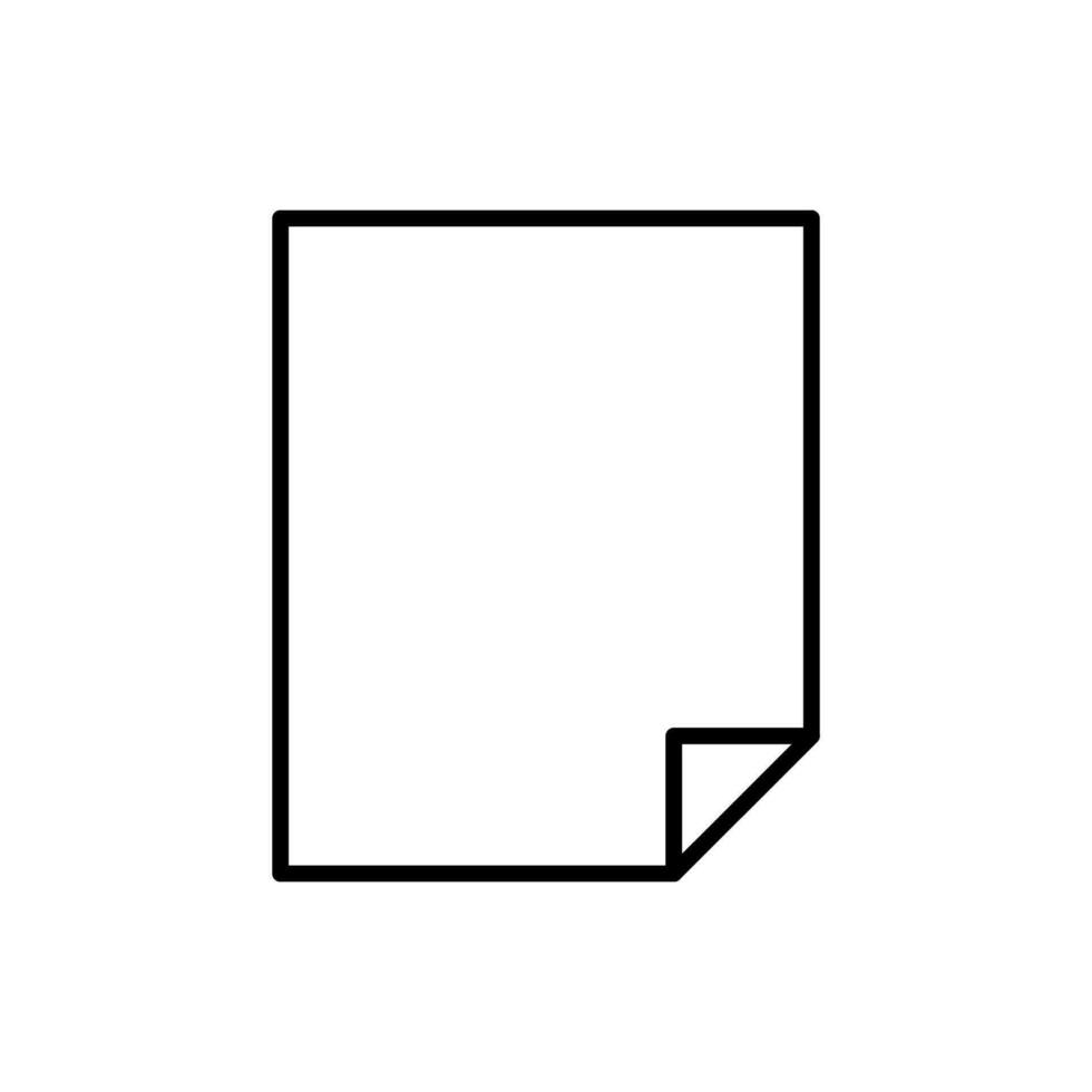 Piece of Paper Isolated Line Icon vector