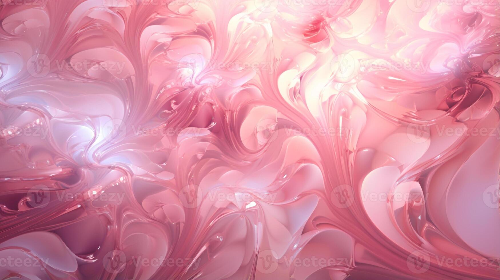 abstract fractal background in pink tone color  . Generative AI photo