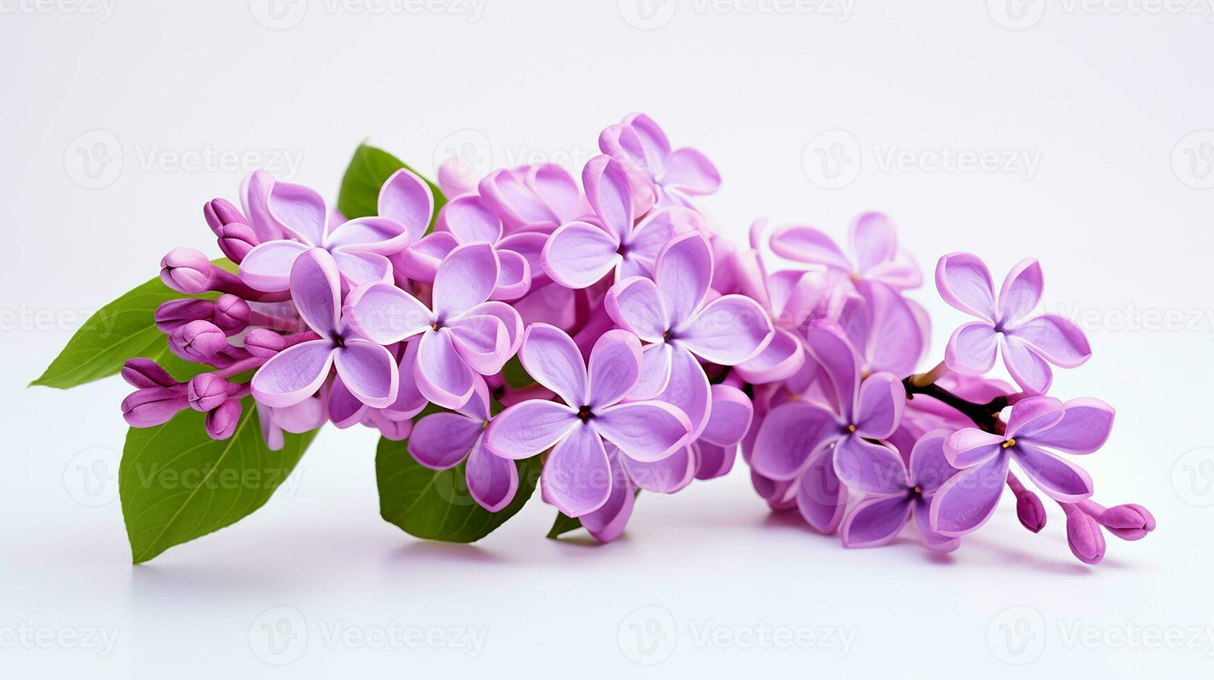 foto de hermosa lila flor aislado en blanco antecedentes. generativo ai
