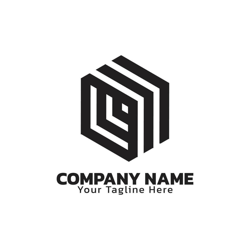 Modern Logo Design With Monogram Style vector